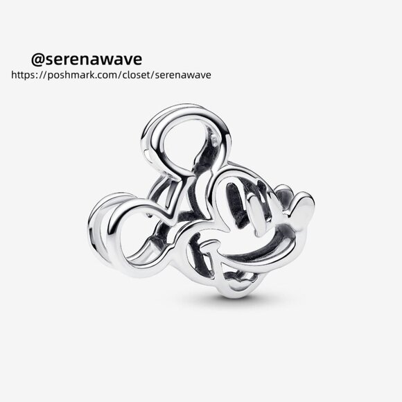Pandora Disney Mickey Mouse Openwork Charm|Pendant - Picture 1 of 2